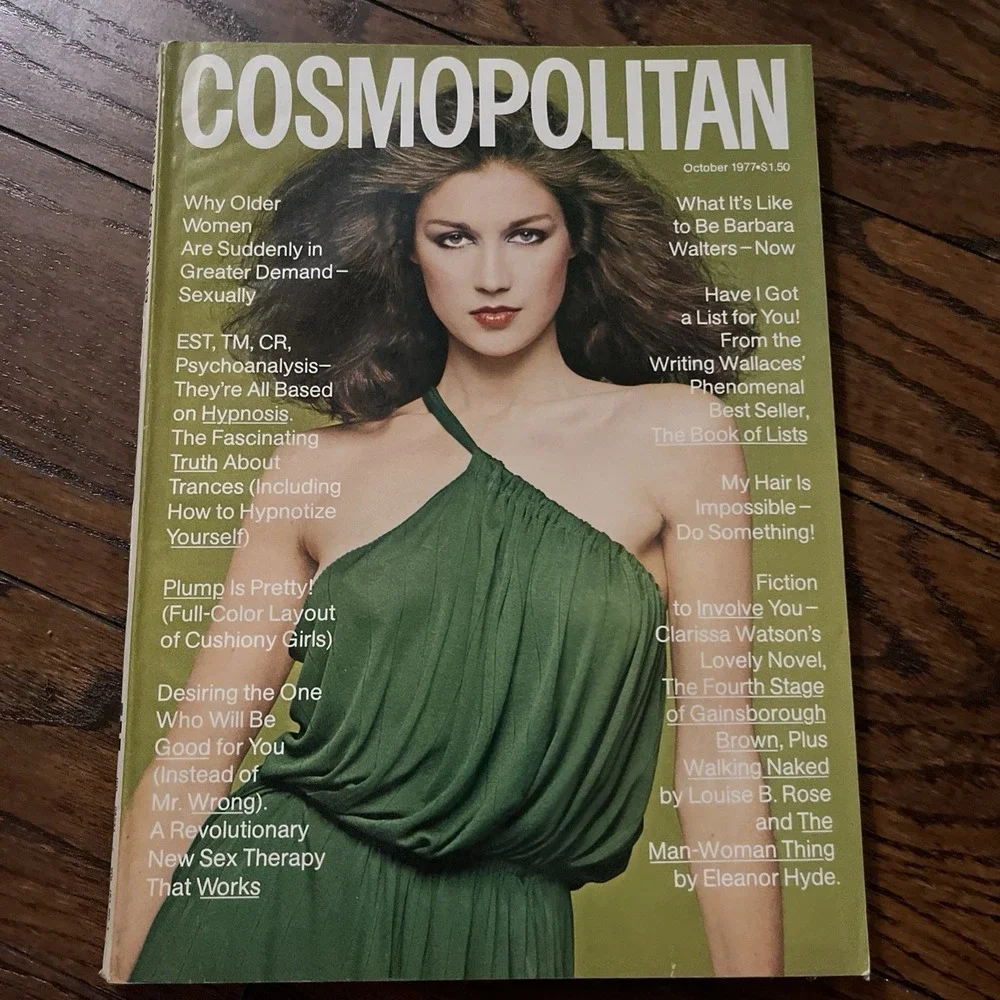Vintage Cosmopolitan Magazine October 1977 Clotidle by Francesco Scavullo